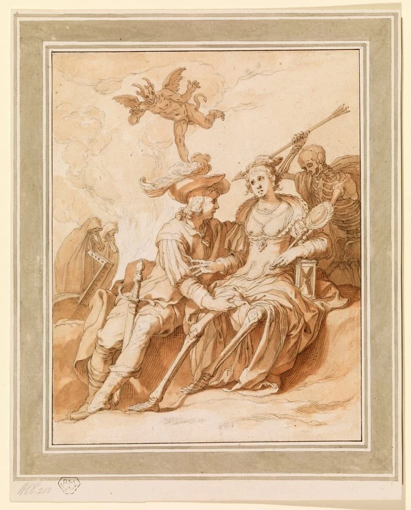 La morte e gli amanti, allegoria della vanità - The Courtauld Gallery, London